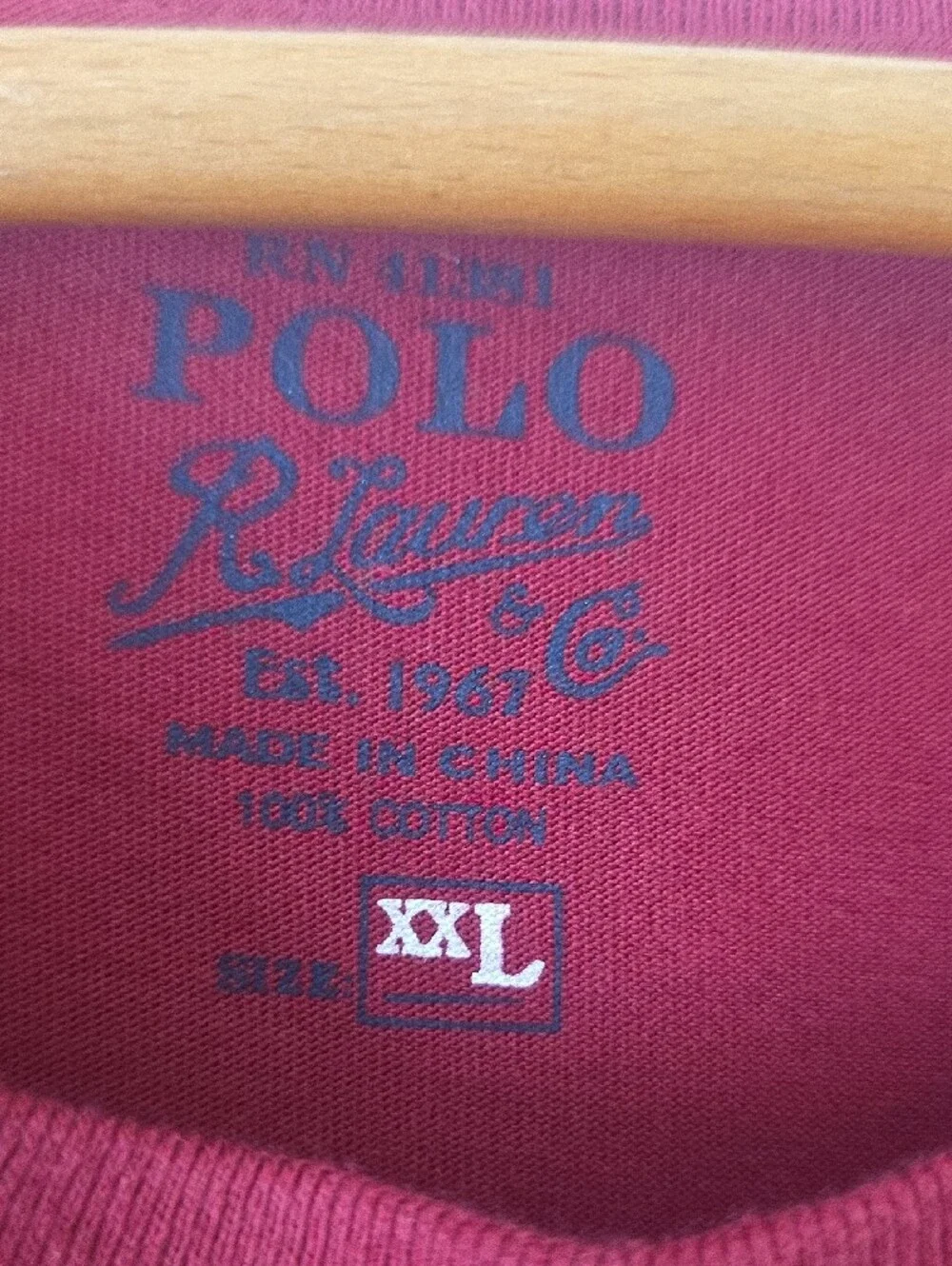 Polo by Ralph Lauren Men's Burgundy Short Sleeve Pocket Tee New XXL